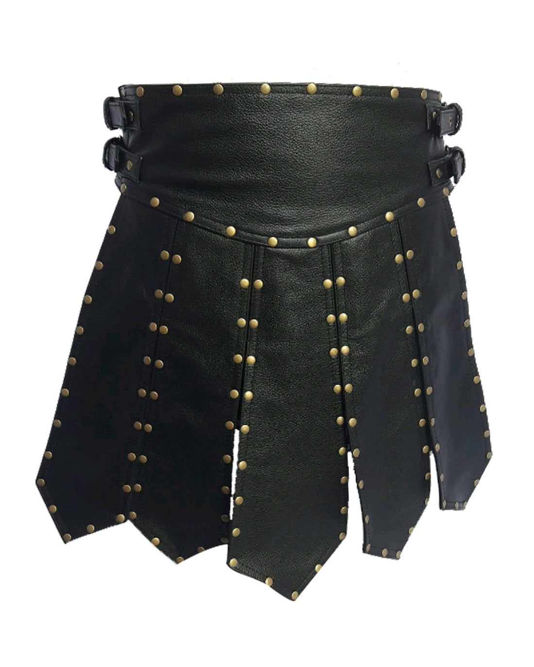 Mens Black Leather Kilt Roman Leather Kilt Tartan Kilt Mens Leather Gladiator Kilt LARP