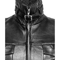 Women Leather Coat Black Steampunk Gothic Trench Coat Winter Leather Jacket Women