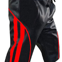 Mens Black Leather Shorts Summer Training Shorts BLUF - Ornate Impact