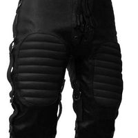 Mens Black Red Blue White Leather Shorts Summer Quilted Shorts Puffer Shorts BLUF - Ornate Impact