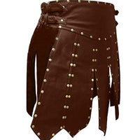 Mens Leather Kilt Roman Leather Kilt Tartan Kilt Mens Leather Gladiator Kilt LARP