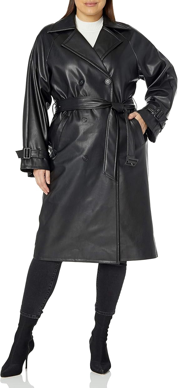 Black Leather Jacket Women Trench Coat Steampunk Gothic Coat Winter Biker Coat