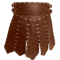 Mens Leather Kilt Roman Leather Kilt Tartan Kilt Mens Leather Gladiator Kilt LARP