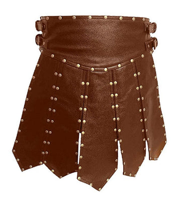 Mens Leather Kilt Roman Leather Kilt Tartan Kilt Mens Leather Gladiator Kilt LARP