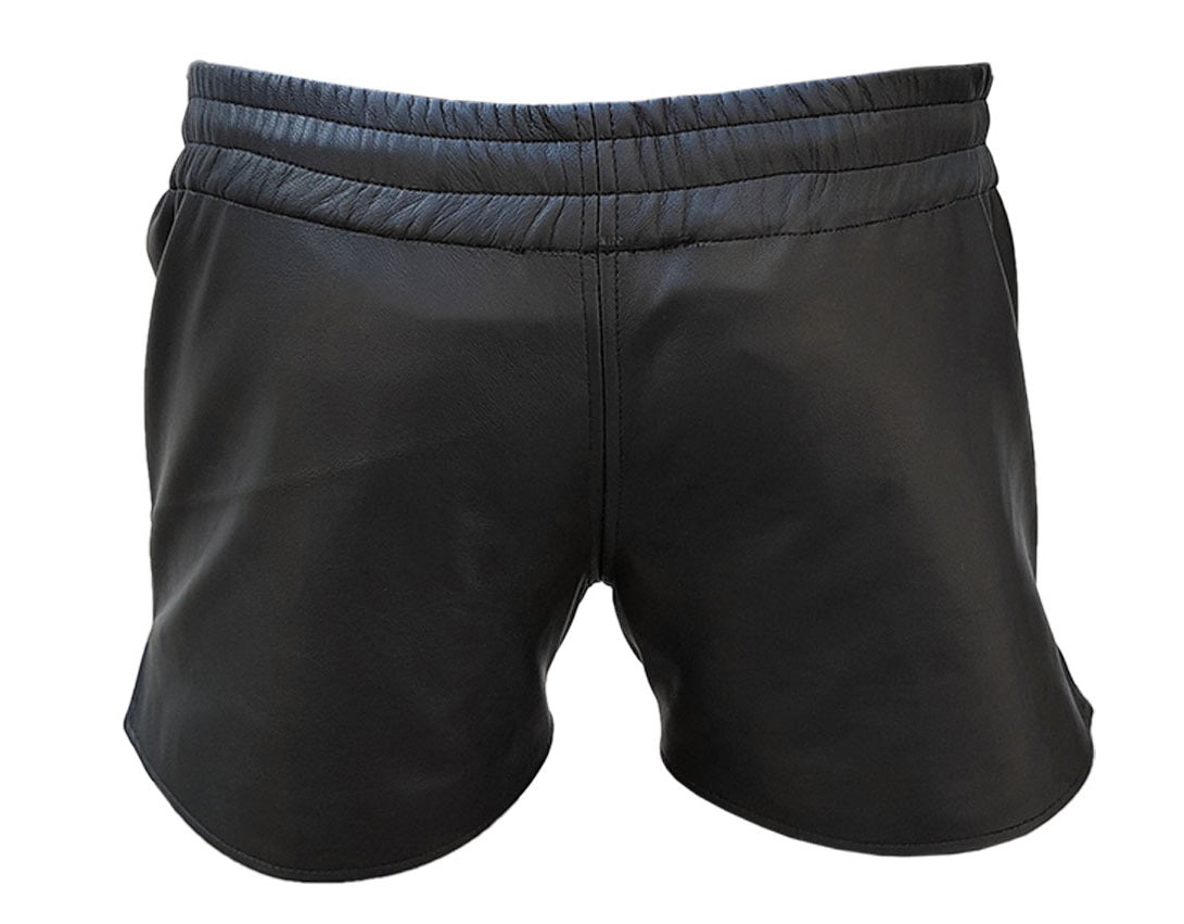 Mens Black Leather Shorts Genuine Leather Shorts Male Leather Shorts Leather Boxer Shorts