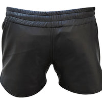 Mens Black Leather Shorts Genuine Leather Shorts Male Leather Shorts Leather Boxer Shorts