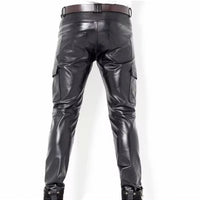 Mens Black Leather Pants Motorcycle Leather Male Pants Mens Leather Trousers Leather Jeans Men