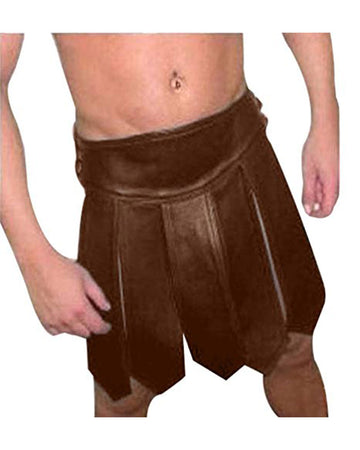 Mens Leather Kilt Roman Leather Kilt Tartan Kilt Mens Leather Gladiator Kilt LARP