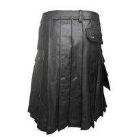 Mens Black Leather Kilt Leather Utility Kilt Tartan Kilt Mens Leather Gladiator Kilt Scottish Kilt LARP