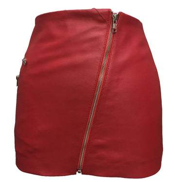 Women Red Leather Skirt Victorian Leather Mini Skirt nude leather Shorts