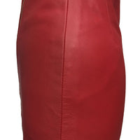 Women Red Leather Skirt Victorian Leather Mini Skirt nude leather Shorts