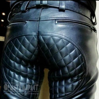 Mens Black Leather Pants Leather Stacked Pants Mens Leather Trousers Leather Jeans Men