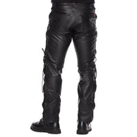 Mens Black Leather Pants Motorcycle Pants Mens Leather Trousers Leather Jeans Men