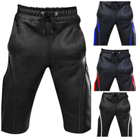 Mens Black Leather Shorts Summer Training Shorts BLUF - Ornate Impact