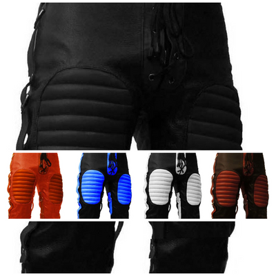 Mens Black Red Blue White Leather Shorts Summer Quilted Shorts Puffer Shorts BLUF - Ornate Impact