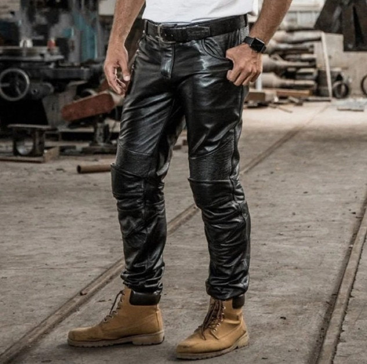 Mens Black Leather Pants Motorbike Leather Guy Pants Mens Leather Trousers Leather Jeans Men