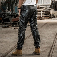 Mens Black Leather Pants Motorbike Leather Guy Pants Mens Leather Trousers Leather Jeans Men