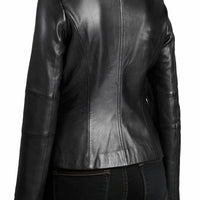 Black Leather Jacket Women Motorbike Jacket Motorcycle Biker Jacket Women