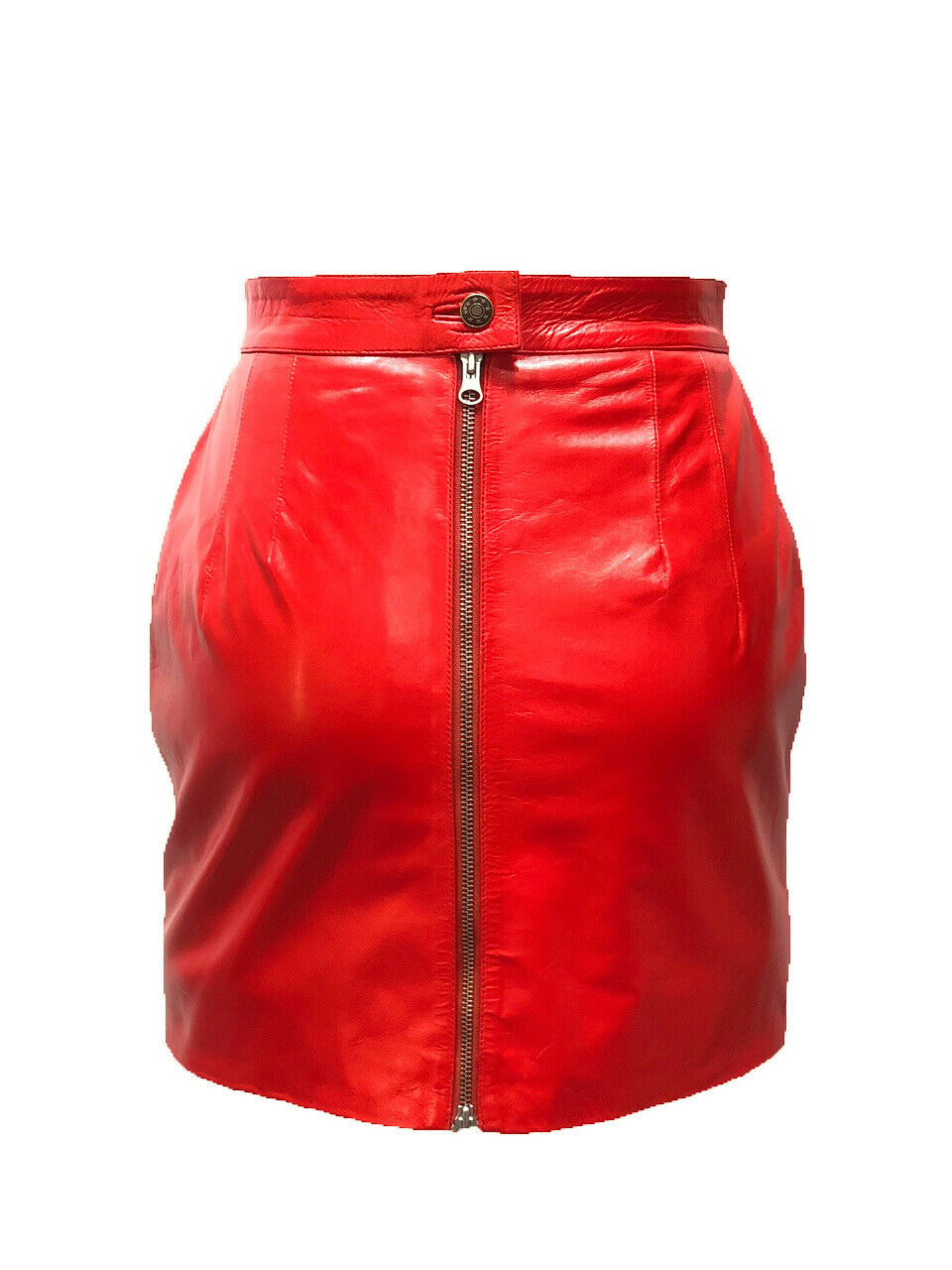 Women Red Leather Skirt Leather Mini Skirt nude Leather Shorts Victorian