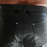 Mens Black Leather Shorts 501 Style Summer Shorts with Pockets Briefs - Ornate Impact