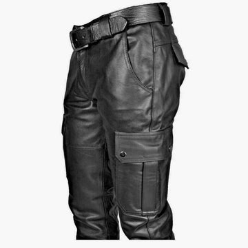 Mens Leather Cargo Pants Mens Black Leather Pants Motorcycle Mens Leather Trousers Leather Jeans Men