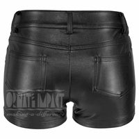 Mens Black Leather Shorts Leather Micro Shorts Leather Boxer Shorts Leather Cycling Shorts