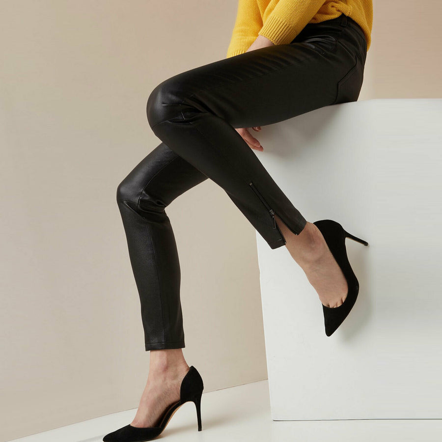 Black Leather Pants Women Black Leather Trousers Women Leatherette Pants Leather Jeans Women