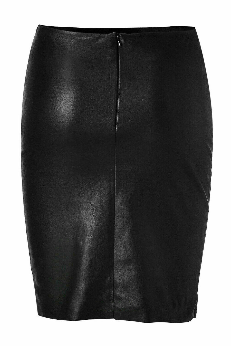 Black Leather Pencil Skirt Women Leather Skirts Leather A Skirt Leatherette Skirts