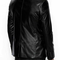 Mens Real Leather Coat Black Leather Coats for Men Male Leather Jacket Blazer