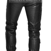 Mens Black Leather Pants Motorcycle Pants Mens Leather Trousers Leather Jeans Men