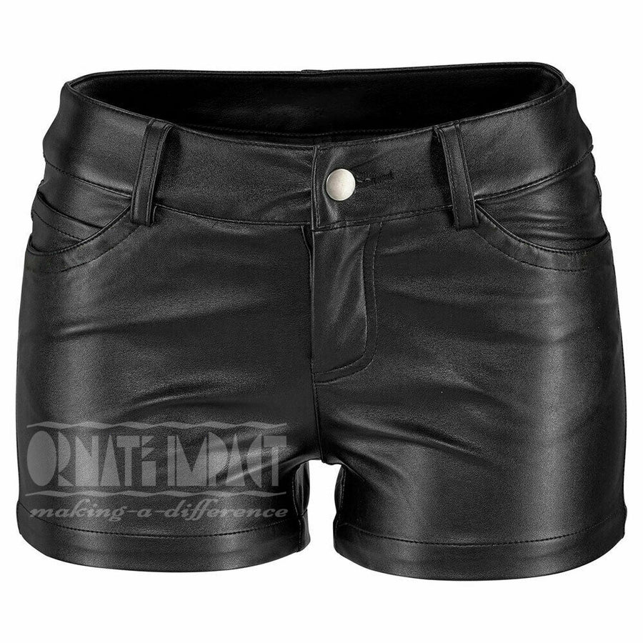 Mens Black Leather Shorts Leather Micro Shorts Leather Boxer Shorts Leather Cycling Shorts