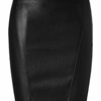 Black Leather Pencil Skirt Women Leather Skirts Leather A Skirt Leatherette Skirts