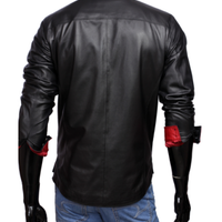 Genuine Black Mens Leather Shirt Full Sleeves Shirt Police Style Black Leather Shirt BLUF GAY