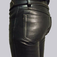 Mens Black Leather Pants Mens Leather Trousers Vegan Leather Pants Leather Jeans Men