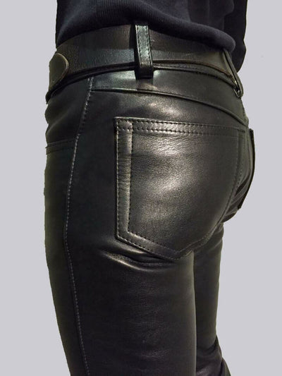 Mens Black Leather Pants Mens Leather Trousers Vegan Leather Pants Leather Jeans Men