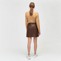 Brown Leather Skirt Women Leather Skirts Long Leather Skirt Leatherette Skirts Leather Maxi Skirt